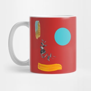 Modern Abstract Leaves Mug